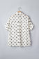Beige Polka Dot Print Loose Dolman Shirt