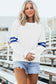 Light French Beige Varsity Striped Detail Drop Shoulder Oversized Sweatshirt