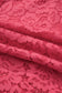 Coral Floral Lace Overlay Zip Up V Neck Smocked Waist Sleeveless Dress