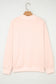 Light Pink Sequin Heart Patched Love Cake Mock Neck Sweatshirt