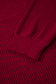 Racing Red Ribbed V Neck Contrast Ribbon Bow Back Drop Shoulder Long Sleeve Top
