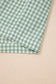 Sky Blue Contrast Trim Plaid Print Plus Size Shorts