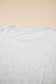 Light Grey Faded Varsity Print Loose Pullover Top
