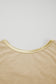 Tan Metallic Sheen Edge Scoop Neck Tank Top