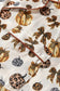 Beige Leopard Pumpkin Allover Halloween 2pcs Pajama Set