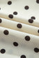 Beige Stripe Polka Dot Print Smocked High Waist Long Skirt