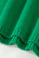 Bright Green Festive Bow Backless Bubble Sleeve Sweater