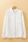 White Pure Color Patch Pocket Shirt
