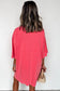 Coral Paradise Drop Shoulder Loose Casual T Shirt Mini Dress