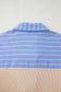 Parchment Plus Size Striped Contrast Trim Waffle Knit Collared Top
