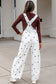 Jet Stream Polka Dot Print Bib Pocket Denim Barrel Overalls Jumpsuit