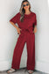 Sky Blue Drop Shoulder Boxy Tee and Barrel Pants Set