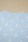 Black Exposed Seam Detail Polka Dot Loose Tee Drawstring Shorts Set