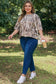 Khaki Plus Size Woodland Camouflage Print T Shirt