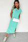 Clearly Aqua Mineral Wash Pocketed T-shirt Long Dress