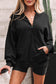 Ashleigh Blue Half Zip Kangaroo Pocket Mineral Wash Baggy Hoodie