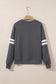 Light French Beige Varsity Striped Detail Drop Shoulder Oversized Sweatshirt
