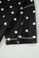 Black Exposed Seam Detail Polka Dot Loose Tee Drawstring Shorts Set