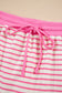Pink Stripe Collared V Neck Drop Shoulder Pullover and Skort 2pcs Outfit