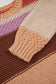 Multicolour Cropped Colorblock Drop Shoulder Knitted Sweater