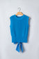 Myosotis Slim Knit Polka Dot Knot Back Cropped Sweater Tank