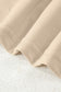 Beige Solid Color Raw Seam Patchwork Baggy Sweatshirt