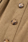 Camel Corduroy Buttoned Front Faux Pockets Mini Skirt