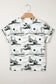 Chestnut Desert Sand Print Short Sleeve Knit Top