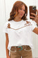 White Western Fashion Embroidered Casual Tee