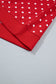 Brown Polka Dot Drawstring Wide Leg Long Sleeve Top Pant Set