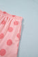 White Polka Dot Short Sleeve Top Casual Skort 2pcs Outfit