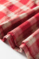 Red Plaid Print Smocked Puff Sleeve Mini Dress
