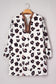Khaki Leopard Print Contrast V Neck Plus Size Shift Mini Dress