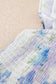 Sky Blue Floral Smocked High Waist Double Ruffle Sleeveless Long Dress