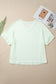 Wisteria V Neck Short Sleeve Plus Size Waffle Knit Top