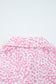 Pink Leopard Striped Western Casual Shirt