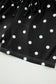 Black Exposed Seam Detail Polka Dot Loose Tee Drawstring Shorts Set