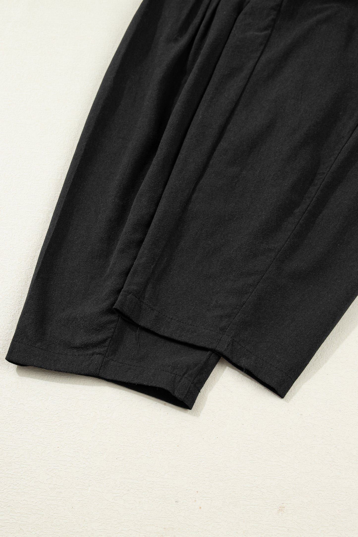 Jungle Green Drawstring Elastic Waist Patch Pocket Barrel Leg Casual Pants