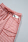 Red Plaid Contrast Trim Drawstring Elastic Waist Shift Pants