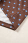 Brown Polka Dot Drawstring Wide Leg Long Sleeve Top Pant Set