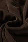 Dark Brown Solid Color Textured Knit Drop Shoulder Pullover Drawstring Shorts Set