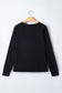 White Solid Color Dropped Shoulder Long Sleeve Top