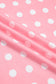 Sky Blue Polka Dot Oversized Top Drawstring Short Set