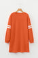 Sky Blue Varsity Contrast Banded Sleeve Shift Sweatshirt Dress