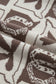 Brown Western Horseshoe Bow Printed V Neck Loose Sweater Vest