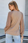 White Lace Patchwork Long Raglan Sleeve Pleated Top