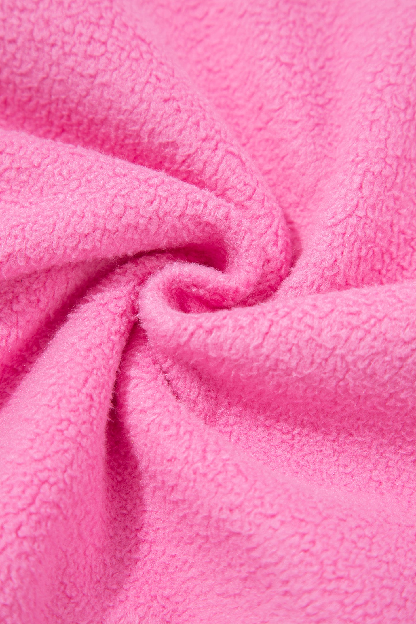 Bright Pink Exposed Seam Detail Reversible Double Wear Plus Size Sweatshirt