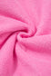 Bright Pink Exposed Seam Detail Reversible Double Wear Plus Size Sweatshirt