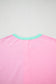 Mint Green Two Tone Half Buttons Collared T Shirt
