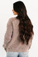 Dark Brown Mineral Wash Exposed Seam Patchwork Knit Open Sweater Cardigan